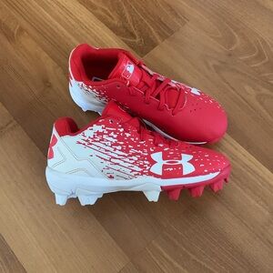Under Armour Authentic Collection Red Baseball Sports Cleats Little Boys Size 12